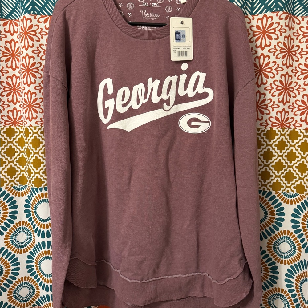 Pressbox UGA Plum Sweatshirt